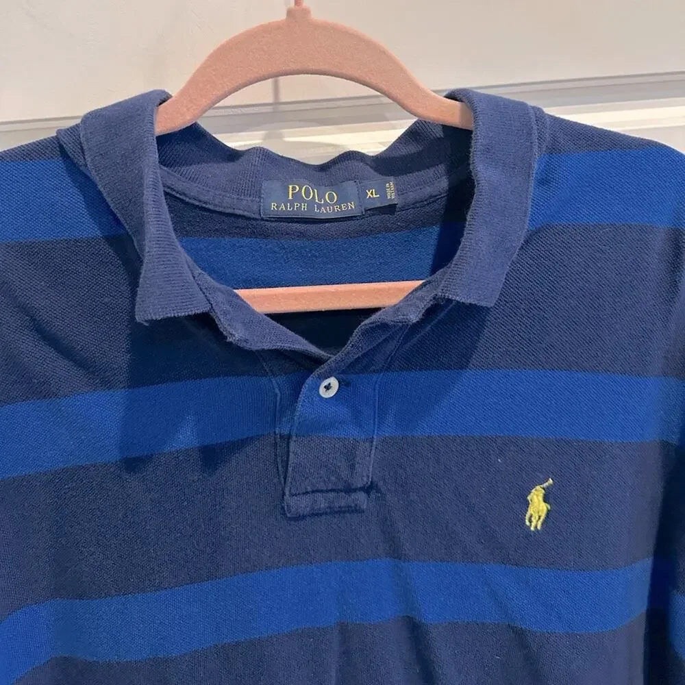 Polo Ralph Lauren Vintage Retro Striped Polo Shirt